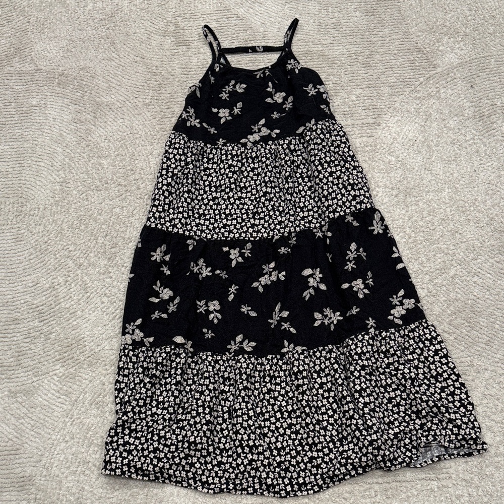 Cat & Jack Black and White Floral maxi Dress